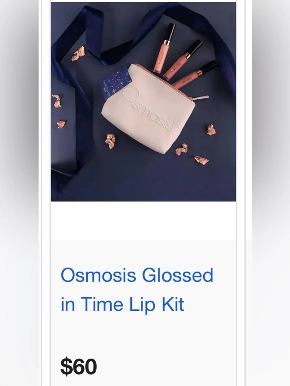 New Osmosis Lip Kit - Cream Pouch with Superfood Lip Oils